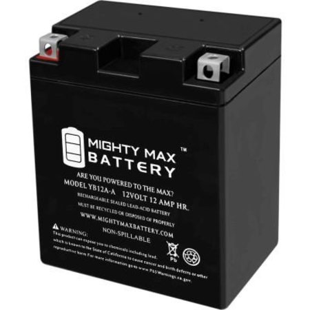 ECOM GROUP INC Mighty Max Battery YB12A 12V 12AH / 165 CCA BATTERY YB12A-A